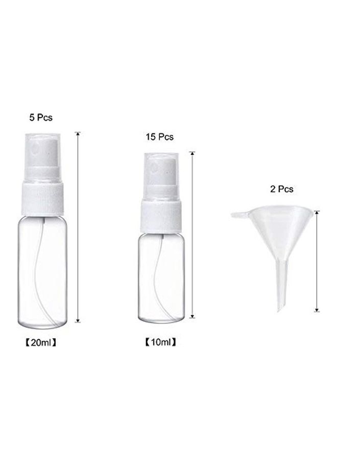 21-Piece Plastic Mist Spray Bottle Set Clear/White - v1625051215/N48657580A_3