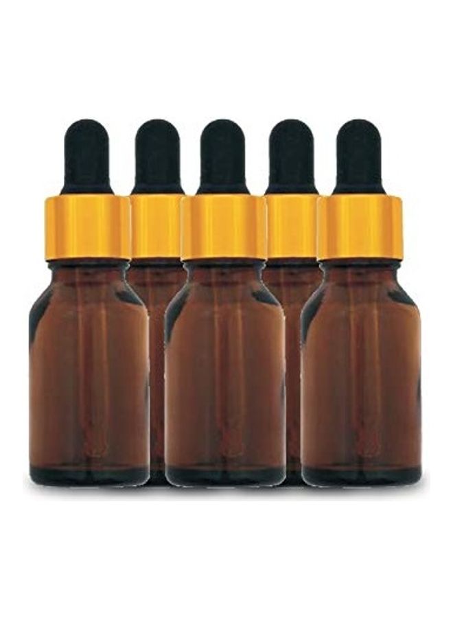 marks clear 5-Piece Amber Glass Bottle With Dropper Brown/Gold/Black - Image 1