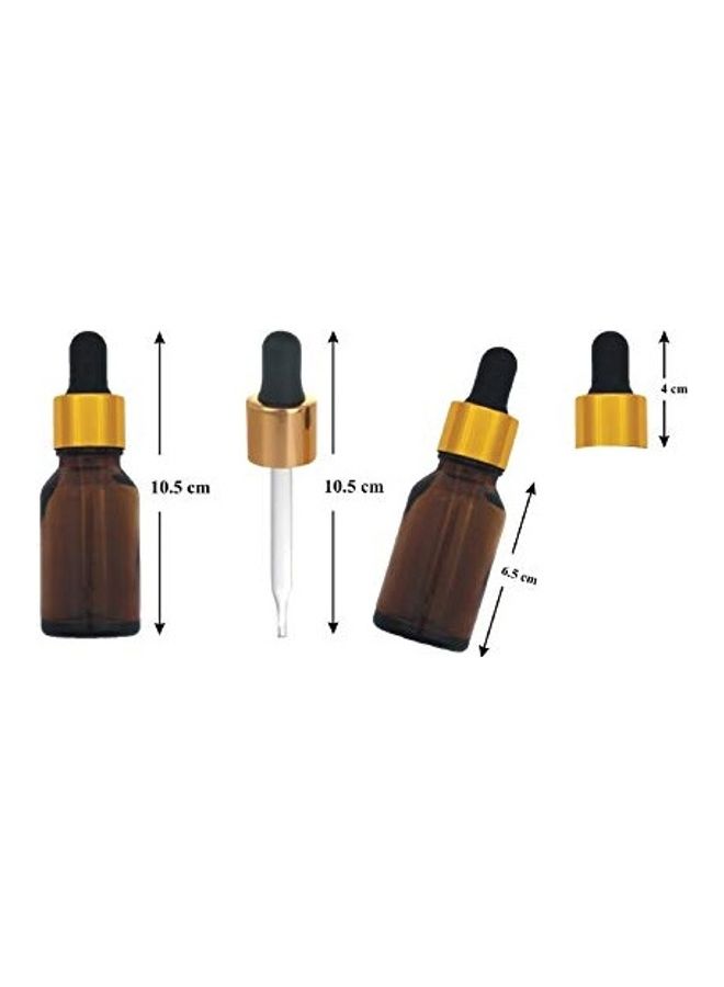 marks clear 5-Piece Amber Glass Bottle With Dropper Brown/Gold/Black - Image 2