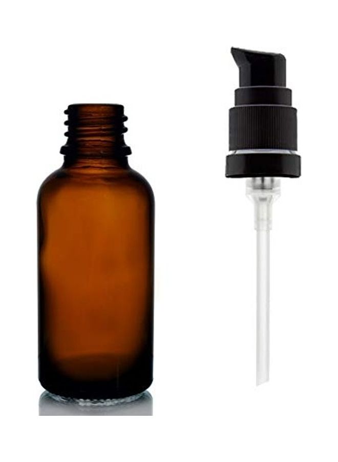 ديفينيز 2 قطعة زجاجات من الزجاج الكهرماني مع مضخة بني/أسود - Image 2