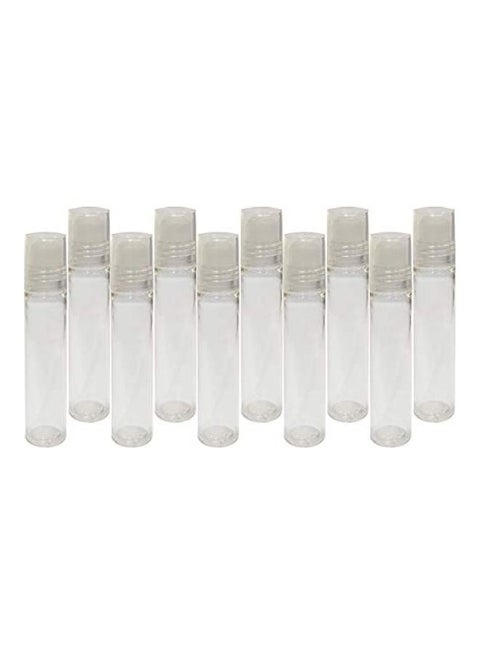 10-Piece Empty Roll On Bottle Clear