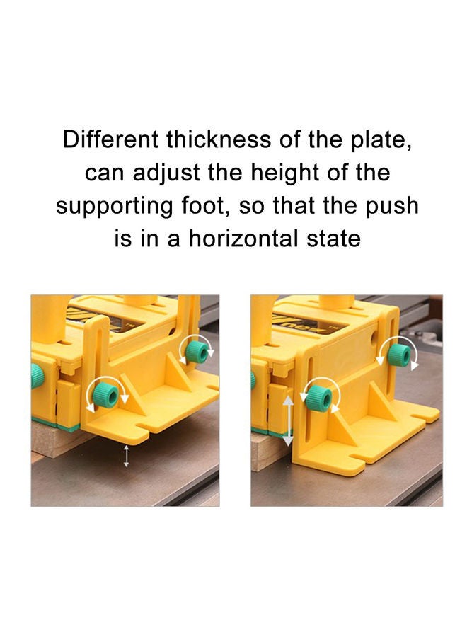 3D Safety Push Handle Table Saw Protector Yellow/Green  - Image 2