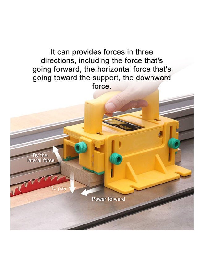 3D Safety Push Handle Table Saw Protector Yellow/Green  - Image 4