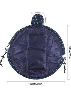 svk dream Portable Folding Drawstring Makeup Bag Blue/White  - Image 4