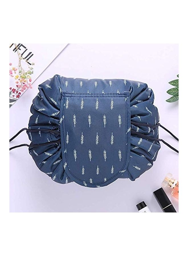 svk dream - Portable Folding Drawstring Makeup Bag Blue/White - Image 1