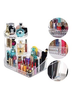 FEELING MALL Rotating Makeup Organizer Station Nail Bar with Tray Clear  - Image 5