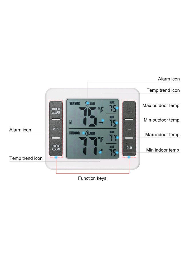 KKmoon Digital Temperature Monitor Meter With Wireless Sensor - Image 3