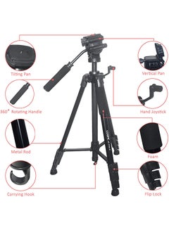 Coopic VT05 III Foldable Tripod With Max 190 cm Black  - Image 2