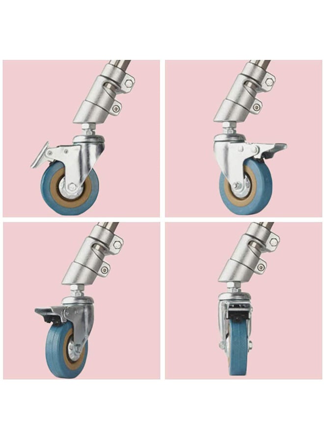 Coopic 3 Pcs Wheel Stainless Steel With Turtle Base Cstand Silver - Image 4