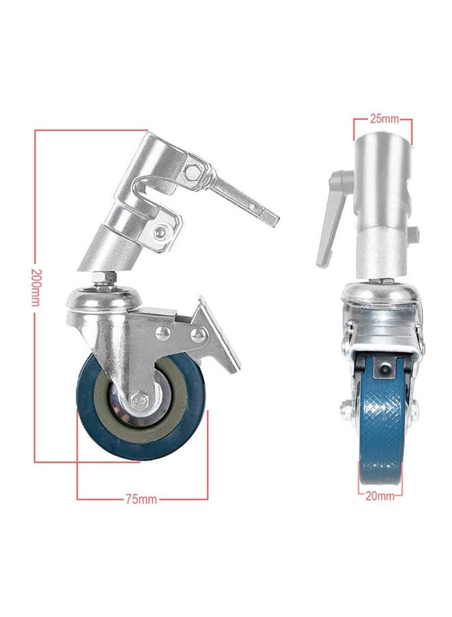 Coopic 3 Pcs Wheel Stainless Steel With Turtle Base Cstand Silver - Image 5