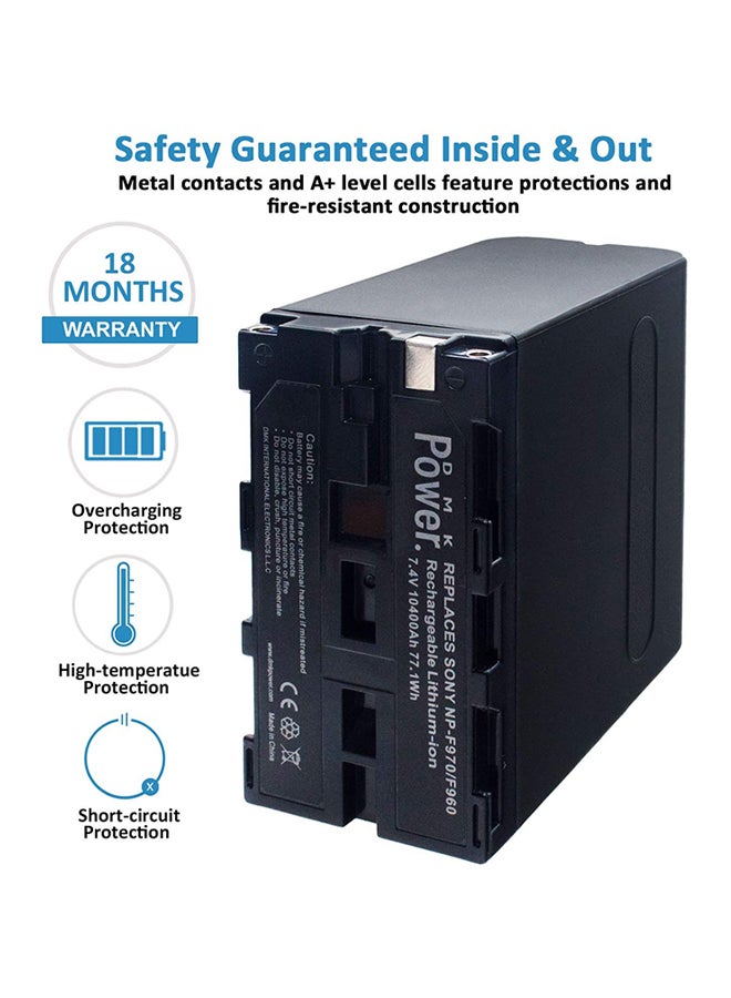 DMK 10400mah Battery for LED Video Light Black - Image 4