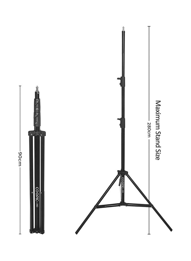Coopic Aluminum Alloy Photostudio Lightstand Black - Image 2