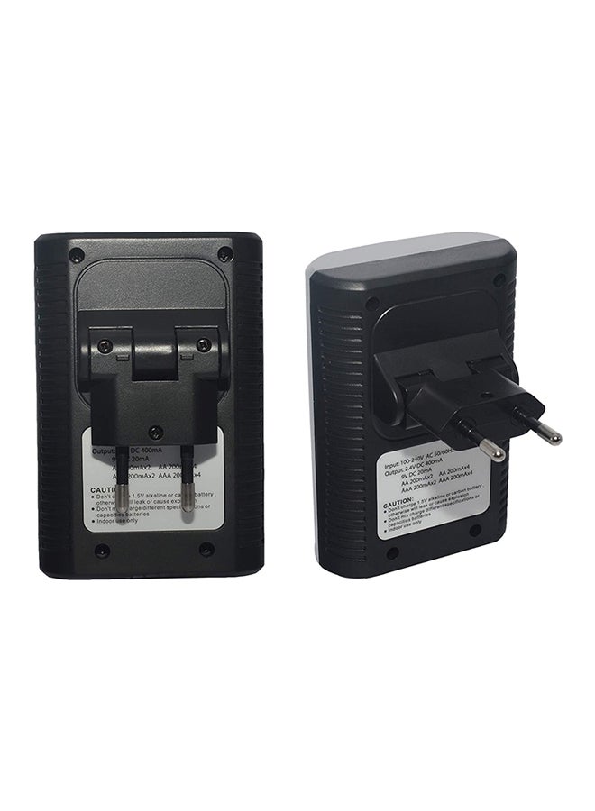 DMK Tc2A9 4 Slots Smart Rechargeable Charger For Aa Aaa Batteries Silver - Image 3