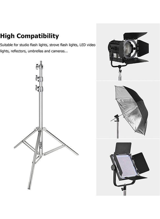 DMK Stainlesssteel Photography Video Tripod Lightstand Silver - Image 3