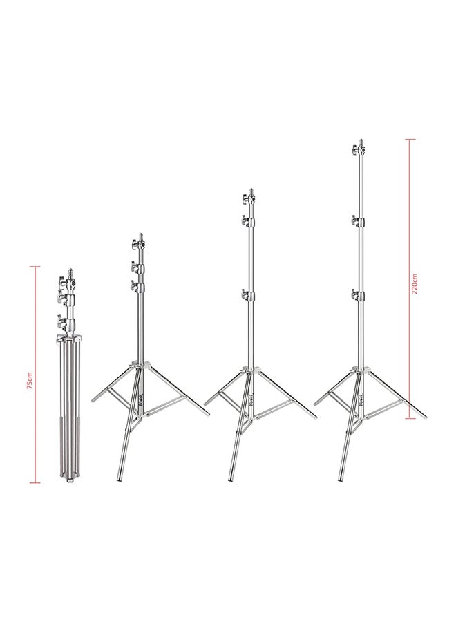 DMK Stainlesssteel Photography Video Tripod Lightstand Silver - Image 4