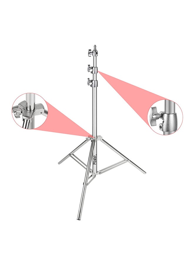 DMK Stainlesssteel Photography Video Tripod Lightstand Silver - Image 5