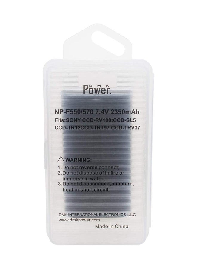 دي أم كي بطاريّة باور NPF550/570 سعة 2350 مللي أمبير في الساعة لكاميرات سوني CCD-RV100 CCD-SL5 أسود - Image 3