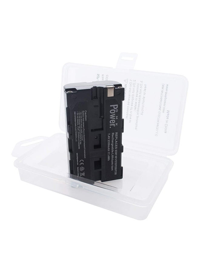 دي أم كي بطاريّة باور NPF550/570 سعة 2350 مللي أمبير في الساعة لكاميرات سوني CCD-RV100 CCD-SL5 أسود - Image 4