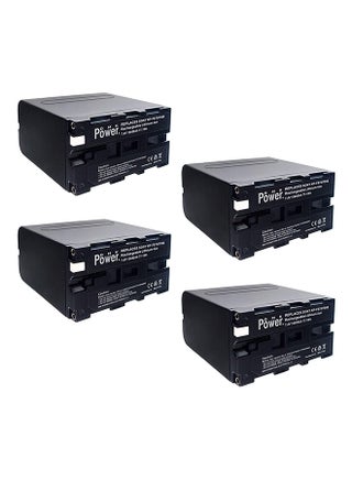 4-Piece Npf970/960 Battery 10400Mah For Led Video Light And Monitor Black - v1625058565/N47562695A_1