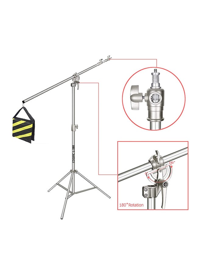 كوبيك L380 Stainless Steel Photostudio Two Way Light Stand Silver - Image 3