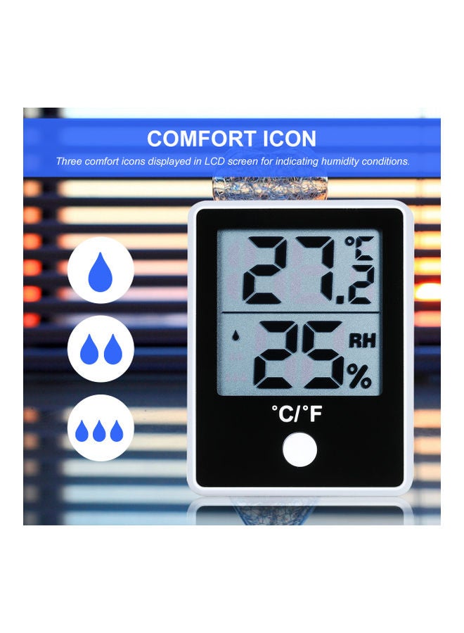 KKmoon Dual Temperature Humidity Meter White/Black - Image 4