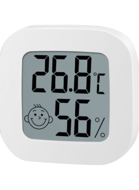Mini Digital Indoor Temperature Humidity Meter White