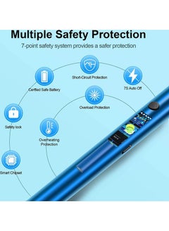Rock Pow USB Type-C Rechargeable Candle Lighter Blue/Silver  - Image 3