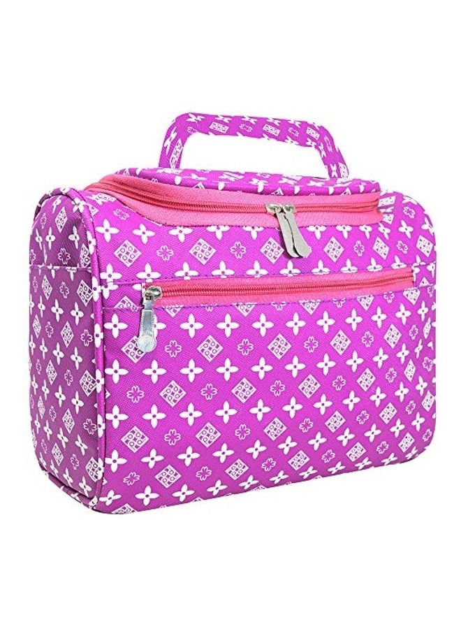 adbeni Multifunctional Makeup Bag with Handle Pink/White - Image 1
