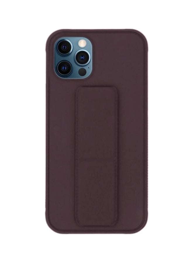 MARGOUN - Protective Case Cover with Finger Grip Stand for Apple iPhone 12 Pro Max Maroon - Image 1