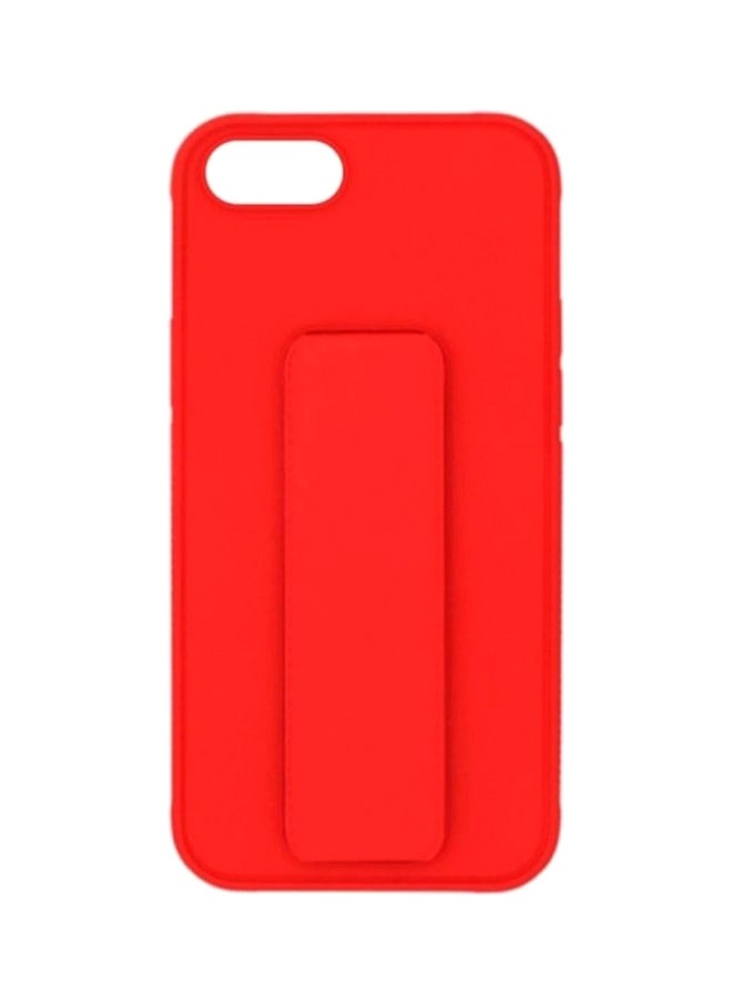MARGOUN - Protective Case Cover with Finger Grip Stand for Apple iPhone SE Red - Image 1