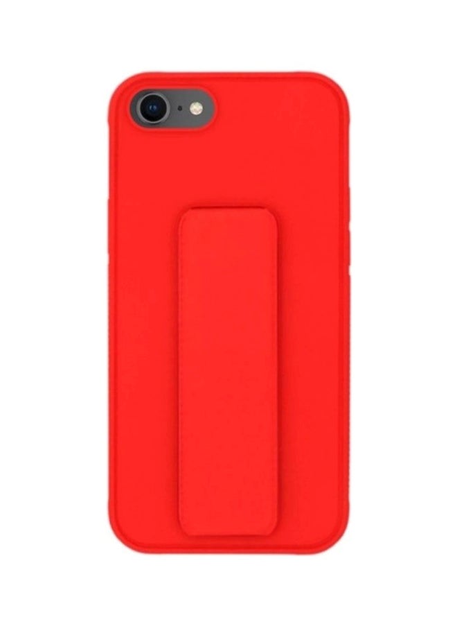 MARGOUN - Protective Case Cover with Finger Grip Stand for Apple iPhone SE Red - Image 1