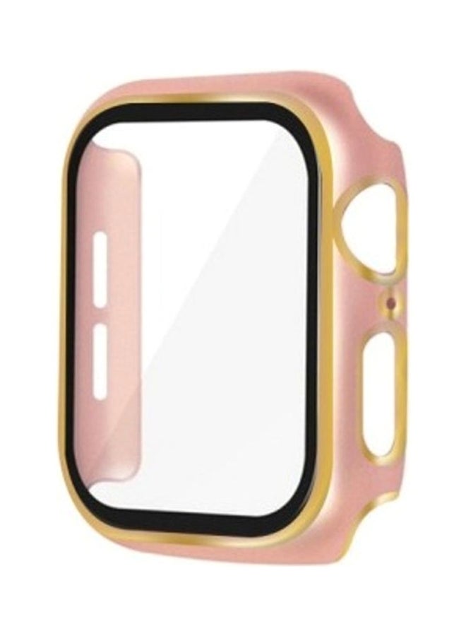 MARGOUN Protective Case Cover for Apple Watch 40mm Pink/Gold/Clear - Image 2