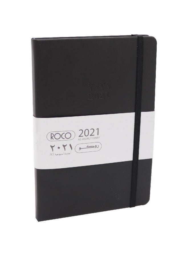 روكو Diary GregorianHijri Weekly  A Size Black - Image 1