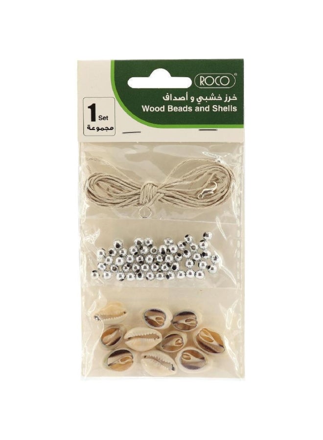 روكو خرز وصدف من الخشب متعدد الألوان - Image 1