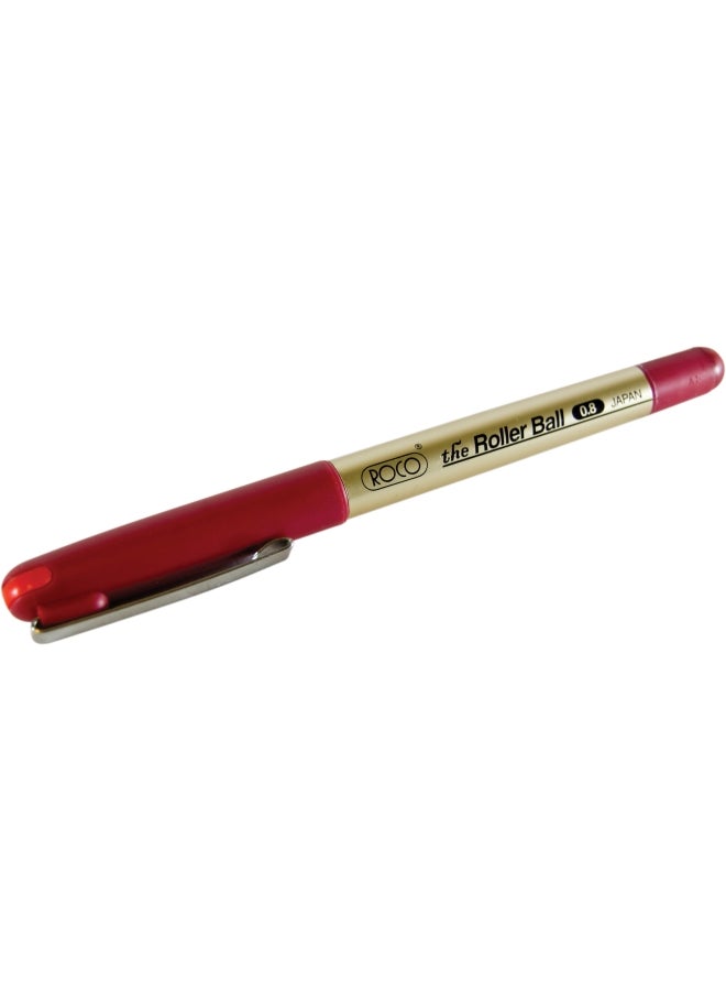 ROCO Dyestuff The Roller Ball Liquid Ink Pen Red