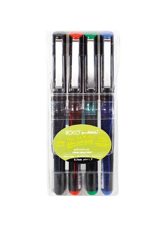 روكو قلم رولر حبر سائل 4 قطع