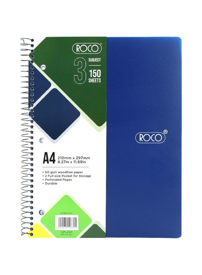روكو دفتر ملاحظات نيون مسطر مقاس A4 متعدد الألوان - Image 1