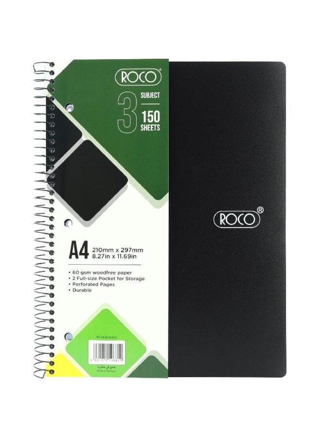 روكو دفتر ملاحظات مسطر بأوراق مقاس A متعدد الألوان - Image 1