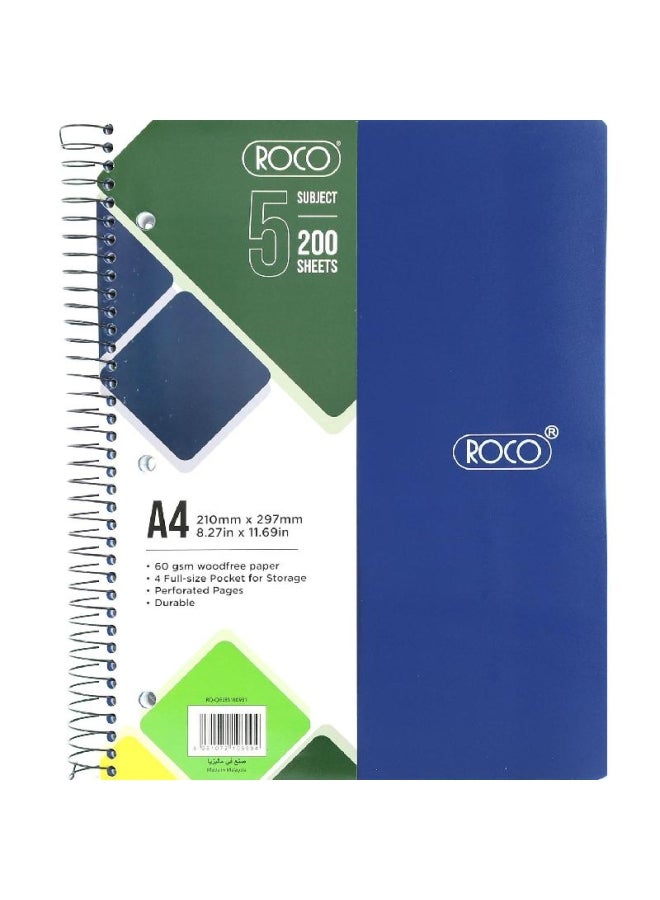 ROCO A Sheets Lined Notebook Multicolour - Image 1