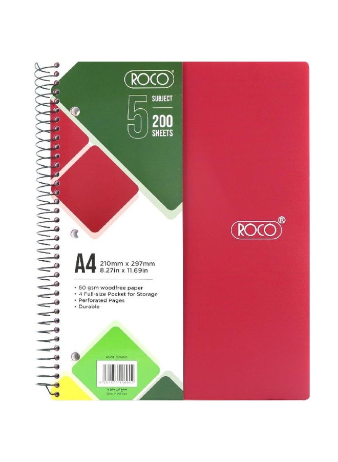 ROCO A Sheets Lined Notebook Multicolour - Image 1