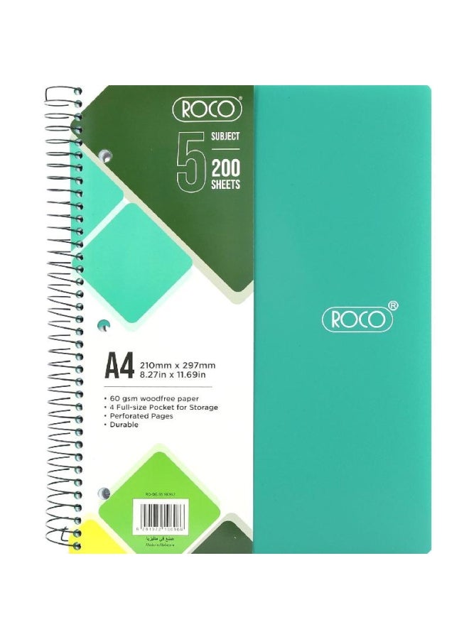 ROCO A Sheets Lined Notebook Multicolour - Image 1