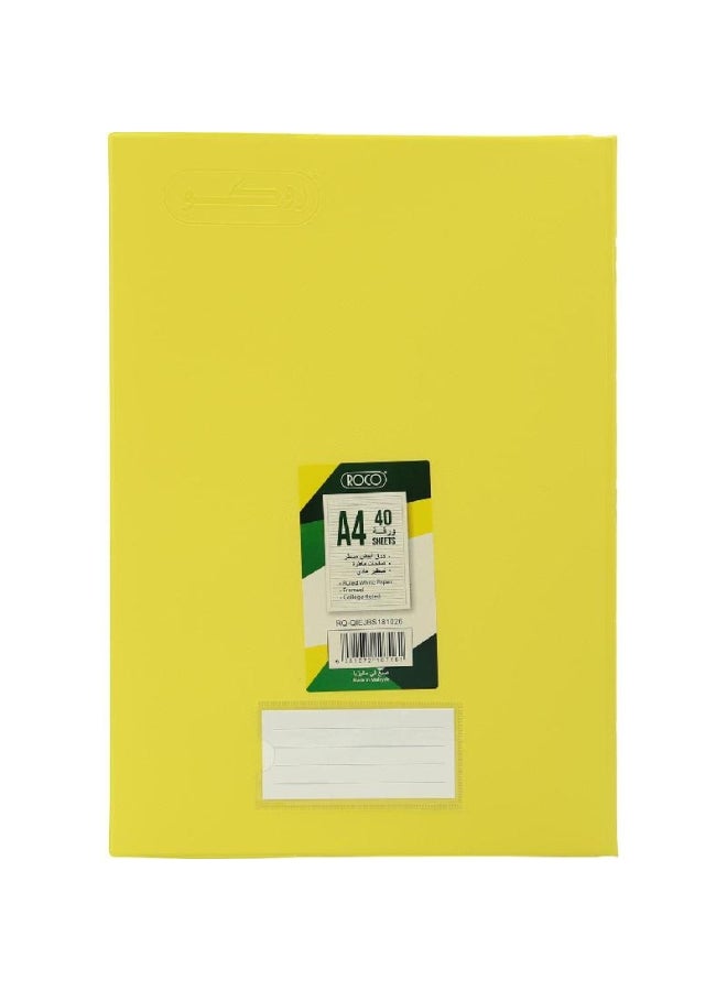 ROCO 40-Sheets A4 Neon Notebook Yellow - Image 2