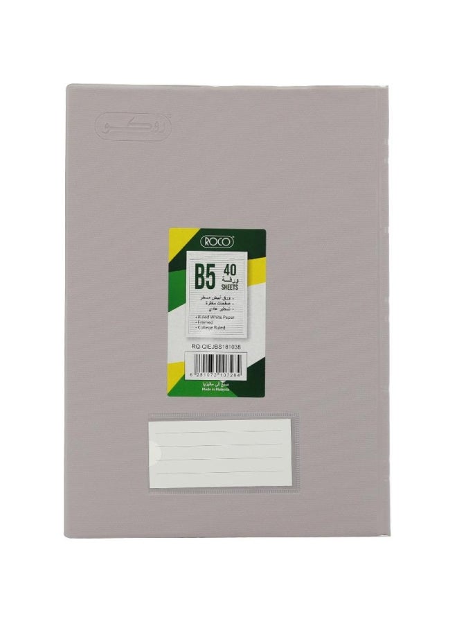 ROCO 40-Sheets Lined B5 Notebook Grey - Image 2