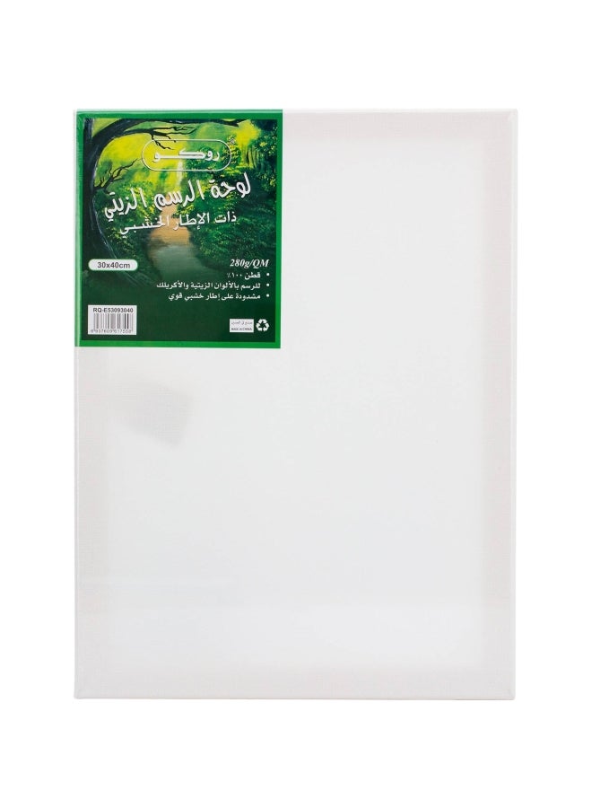 روكو لوح رسم من قماش الكانفاس مشدود ومستطيل الشكل وذو ملمس خشن متعدد الألوان