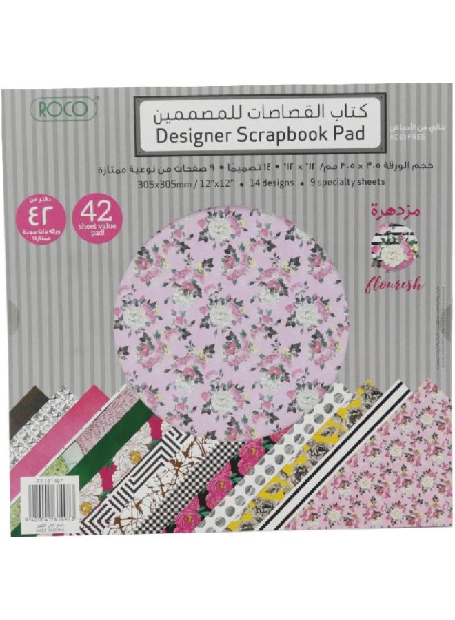 ROCO Paper Pad Flourish Assorted Color Multicolor