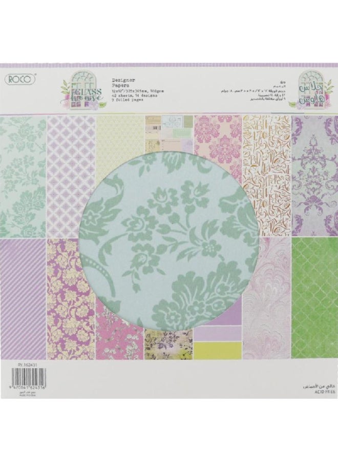 ROCO Paper Pad Glass House Assorted Color Multicolor