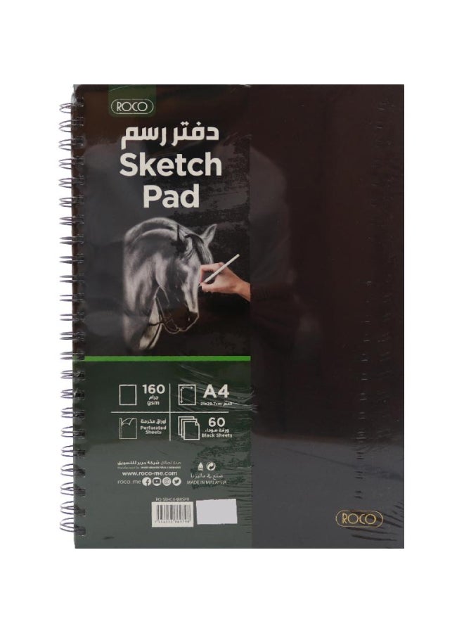 ROCO Sketch Book A4 Sheets Black - Image 1