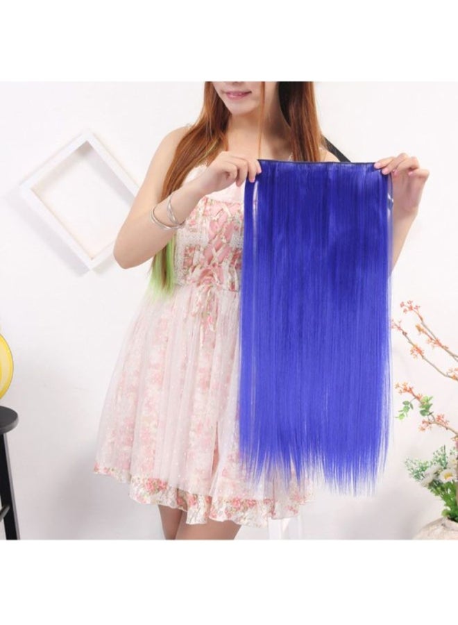 Voberry Cos Play Long Straight Hair Wig Royal Blue 1x1x1cm - Image 3