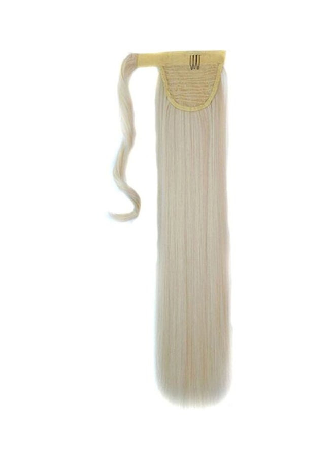 Voberry Straight Pony Tail Wig White 55x11x1cm - Image 1
