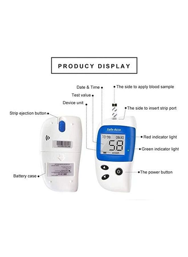 SINOCARE - Safe Accu2 Blood Glucose Monitoring System With 50 Test Strips And Lancets - Image 1